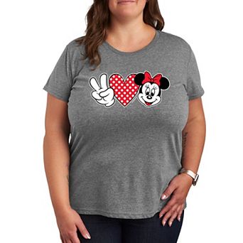 Disney's Minnie Mouse Plus Peace Love Graphic Tee