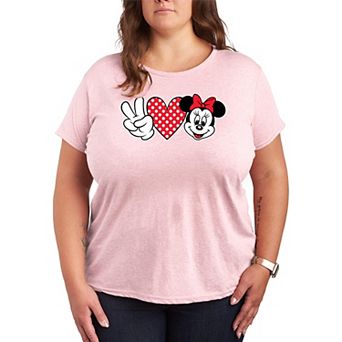 Disney's Minnie Mouse Plus Peace Love Graphic Tee