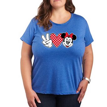 Disney's Minnie Mouse Plus Peace Love Graphic Tee