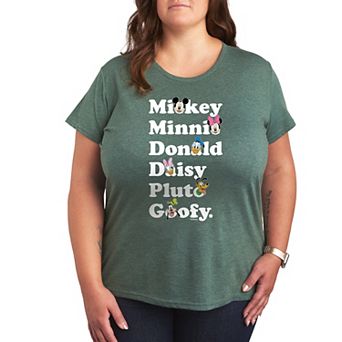 Disney's Mickey Mouse & Friends Plus Size List Graphic Tee