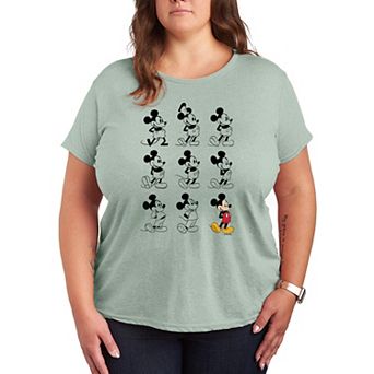 Disney's Mickey Mouse Plus Size Evolution Graphic Tee