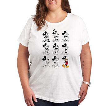 Disney's Mickey Mouse Plus Size Evolution Graphic Tee
