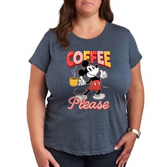 Disney's Mickey Mouse Plus Coffee Please Graphic Tee