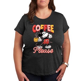 Disney's Mickey Mouse Plus Coffee Please Graphic Tee