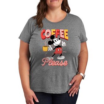 Disney's Mickey Mouse Plus Coffee Please Graphic Tee