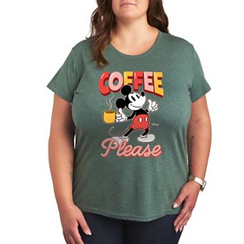 Disney's Mickey Mouse Plus Coffee Please Graphic Tee