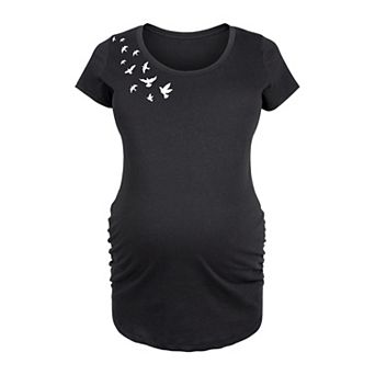 Maternity Flying Birds Graphic Tee