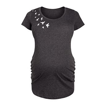 Maternity Flying Birds Graphic Tee