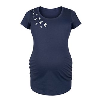 Maternity Flying Birds Graphic Tee