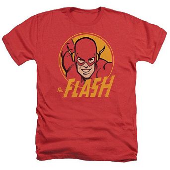 Dc Comics Flash Flash Circle Adult Heather T-shirt