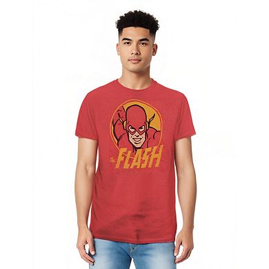 Dc Comics Flash Flash Circle Adult Heather T-shirt