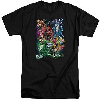 Green Lantern Blackest Group Short Sleeve Adult Tall T-shirt