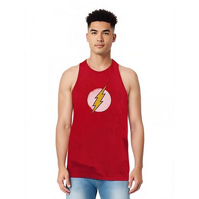 Dc Comics Flash Rough Flash Logo Adult Tank Top