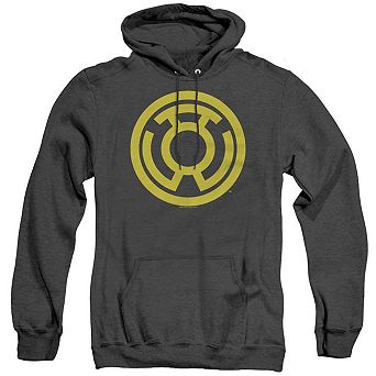 Green Lantern Yellow Emblem Adult Heather Hoodie