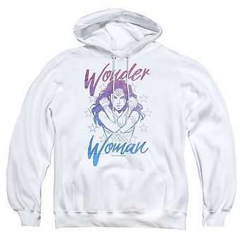 Wonder Woman Movie Retro Stance Adult Pull Over Hoodie