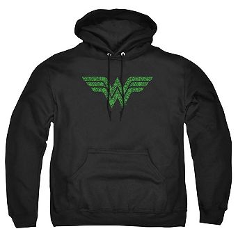 Wonder Woman St. Patrick´s Day Shamrock Logo Adult Pull Over Hoodie