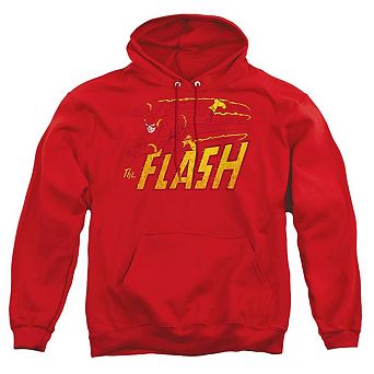 DC Comics Flash Flash Speed Distressed Adult Pull Over Hoodie