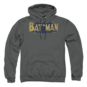 Batman Vintage Logo Splatter Adult Pull Over Hoodie