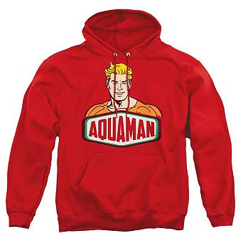 Dc Comics Aquaman Sign Adult Pull Over Hoodie