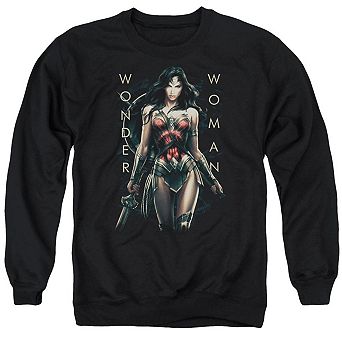 Wonder Woman Movie Armed And Dangerous Adult Crewneck Sweatshirt