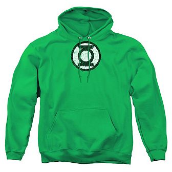 Green Lantern Scribble Lantern Logo Adult Pull Over Hoodie