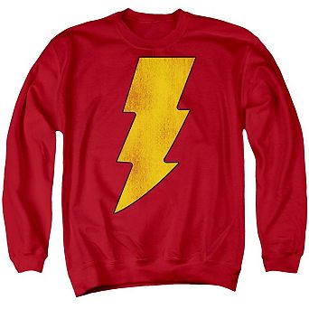 Dc Comics Shazam Logo Distressed Adult Crewneck Sweatshirt