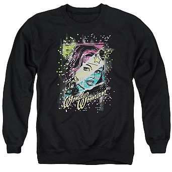 Dc Comics Color Block Adult Crewneck Sweatshirt