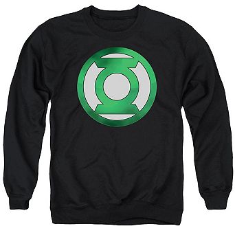 Green Lantern Green Chrome Logo Adult Crewneck Sweatshirt