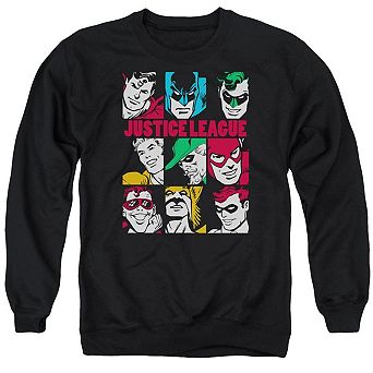 Dc Comics Nine Blocks Of Justice Adult Crewneck Sweatshirt
