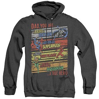 Justice League of America A True Hero Adult Heather Hoodie