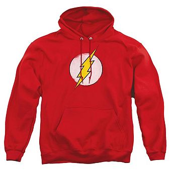 DC Comics Flash Rough Flash Logo Adult Pull Over Hoodie