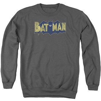 Batman Vintage Logo Splatter Adult Crewneck Sweatshirt