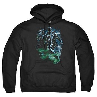 Green Lantern Black Lantern Batman Adult Pull Over Hoodie