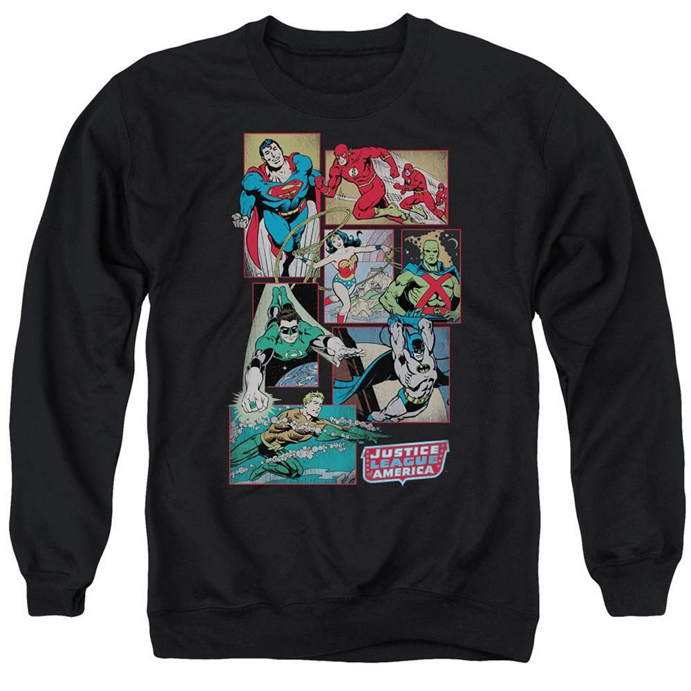 Dc Comics Justice League Boxes Adult Crewneck Sweatshirt