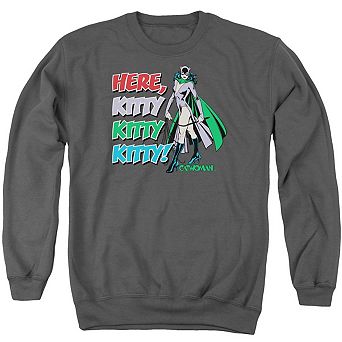 Dc Comics Here Kitty Adult Crewneck Sweatshirt