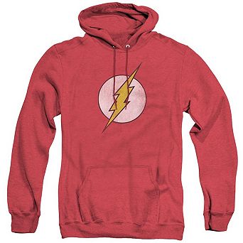 DC Comics Flash Flash Logo Distressed Adult Heather Hoodie