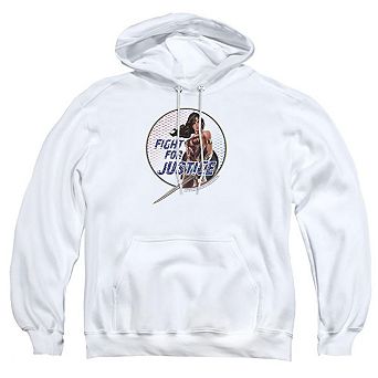 Wonder Woman Movie Fight For Justice Adult Pull Over Hoodie