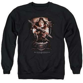 Batman V Superman Wonder Woman Ground Zero Adult Crewneck Sweatshirt