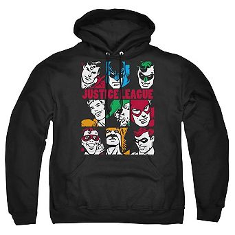 DC Comics Nine Blocks Of Justice Adult Pull Over Hoodie