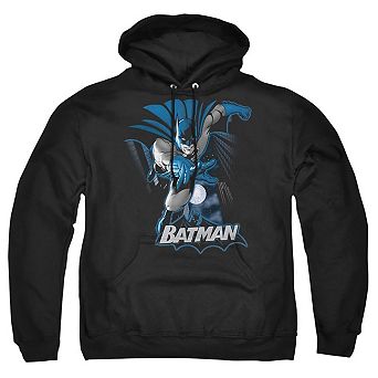 Justice League of America Batman Blue & Gray Adult Pull Over Hoodie