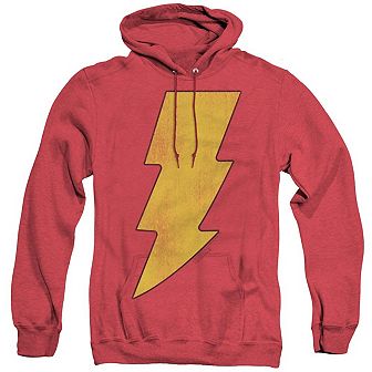 DC Comics Shazam Logo Distressed Adult Heather Hoodie