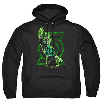 Green Lantern Fully Charged Adult Pull Over Hoodie