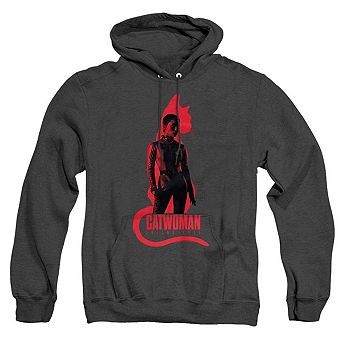 The Batman Selina Kyle Cat Silhouette Adult Heather Hoodie