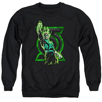 Green Lantern Fully Charged Adult Crewneck Sweatshirt