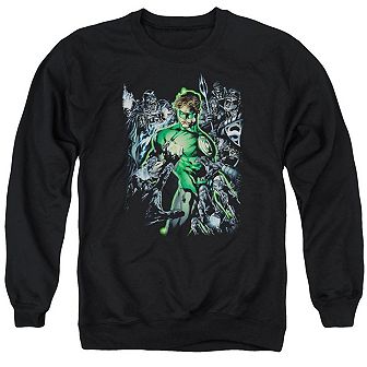 Green Lantern Surrounded By Death Adult Crewneck Sweatshirt