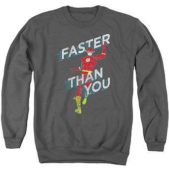 Dc Comics Flash Faster Than You Adult Crewneck Sweatshirt