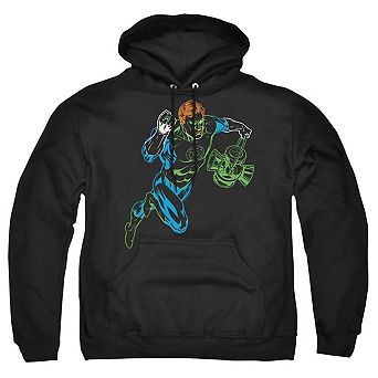 Green Lantern Neon Lantern Adult Pull Over Hoodie