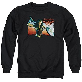 Wonder Woman Movie Warrior Woman Adult Crewneck Sweatshirt