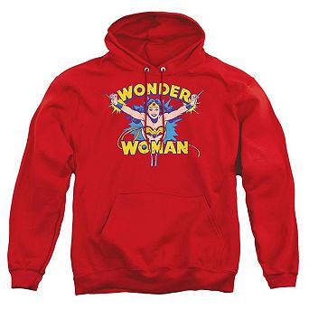 DC Comics Flying Through Adult Pull Over Hoodie