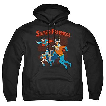 DC Comics Super Running Adult Pull Over Hoodie